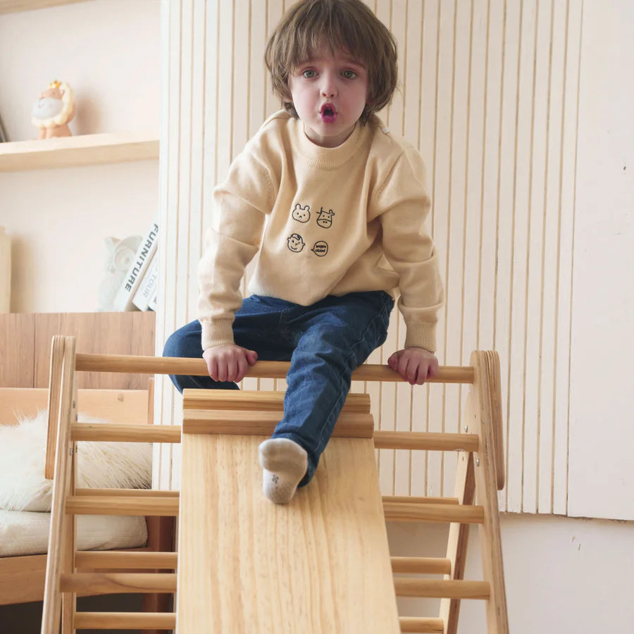 Olive- Pikler Triangle Ladder and Climber Slide