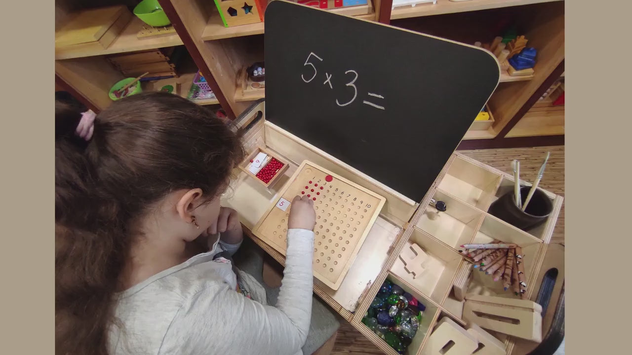 Adjustable multifunctional play, art and learning kids table