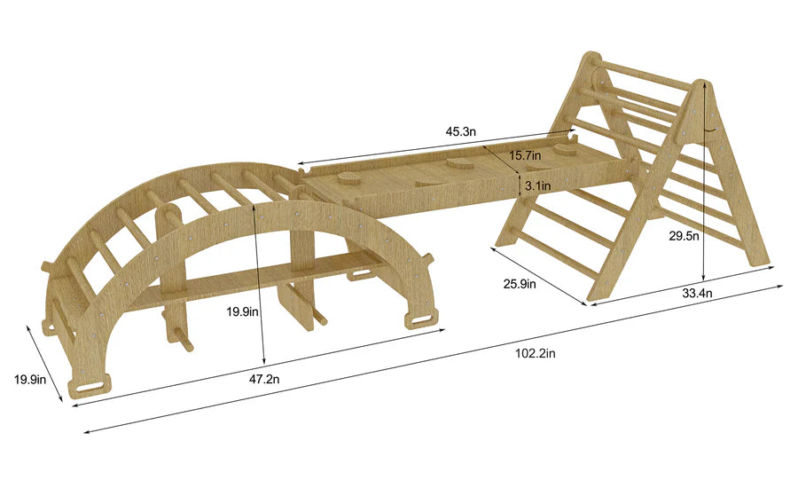 Bazel 6-in-1 Pikler Climber Set
