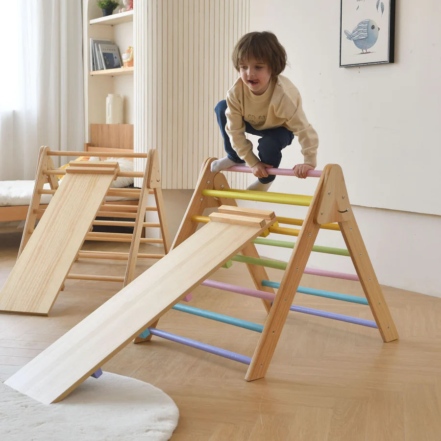 Olive- Pikler Triangle Ladder and Climber Slide